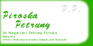 piroska petruny business card